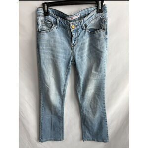 Vintage Bongo Bootcut Jeans Crop Leg Size 6 Light Wash Classic Retro 90s Cute